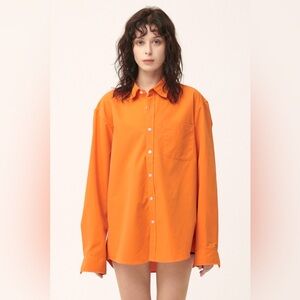 Storets Arden Oversized Shirt in Orange